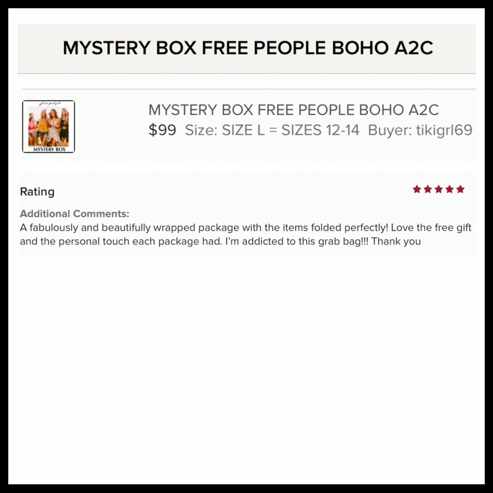 MYSTERY BOX FREE PEOPLE BOHO A3C - Picture 9 of 16